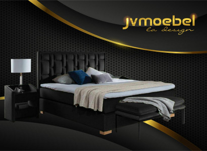 Luxury Box Spring Bed Black Blue Beds Bedroom Furniture Design Double Hotel